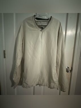 Nike Men's Cream V-Neck Sweater
